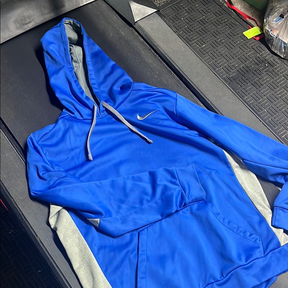 Nike Blue and Gray Hoodie